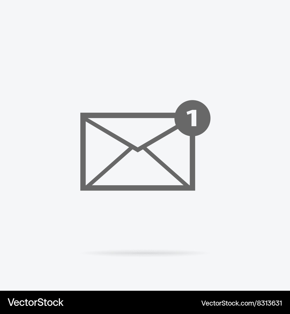 Envelope mail message design linear vector image
