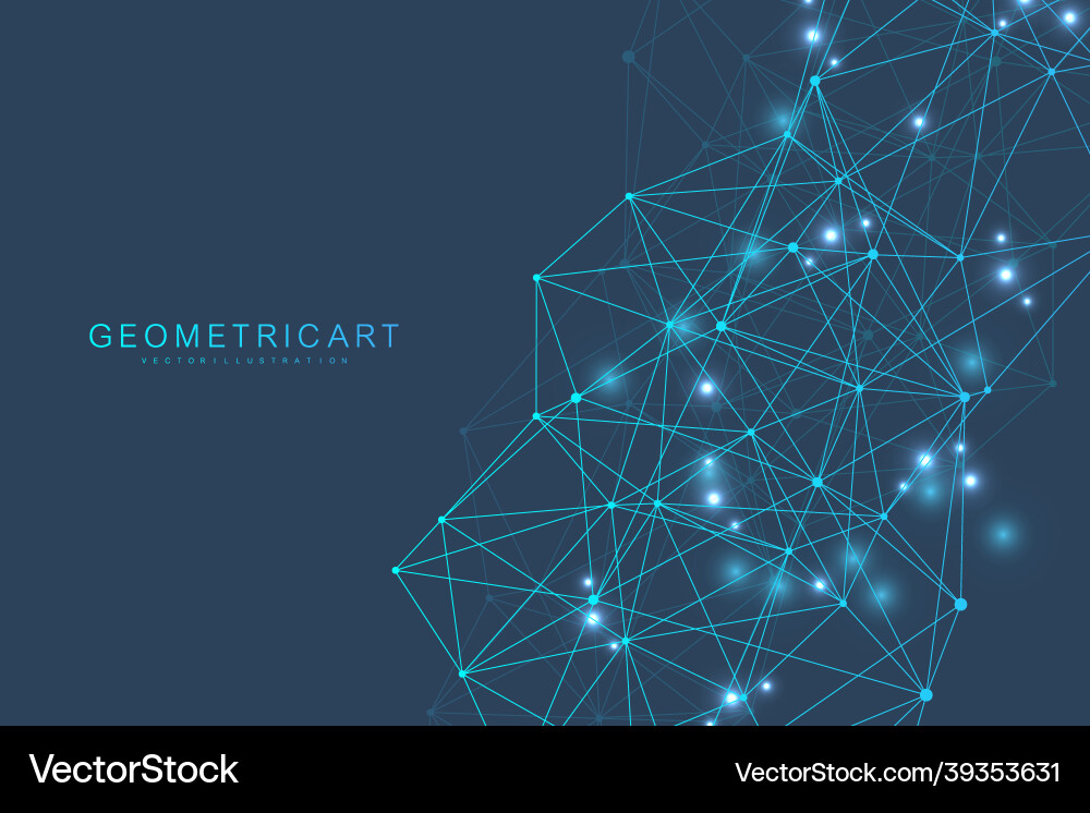 Geometric abstract background with connected line Geometric abstract background with connected line Vector Image