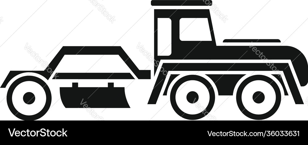 Grader machine tractor icon simple style Grader machine tractor icon simple style vector image
