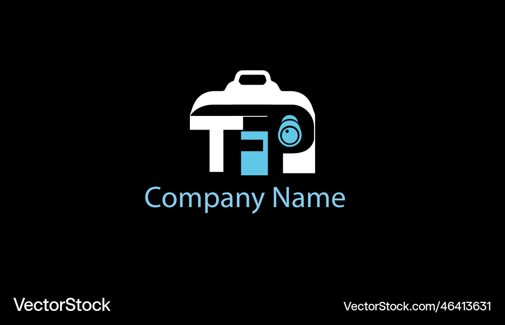 Minimal tfp camera logo design template Minimal tfp camera logo design template Vector Image