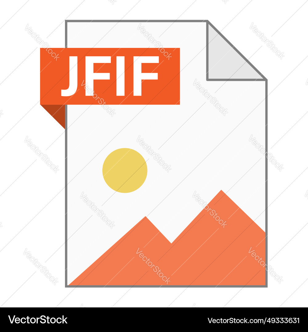 Modern flat design of jfif file icon for web Modern flat design of jfif file icon for web Vector Image