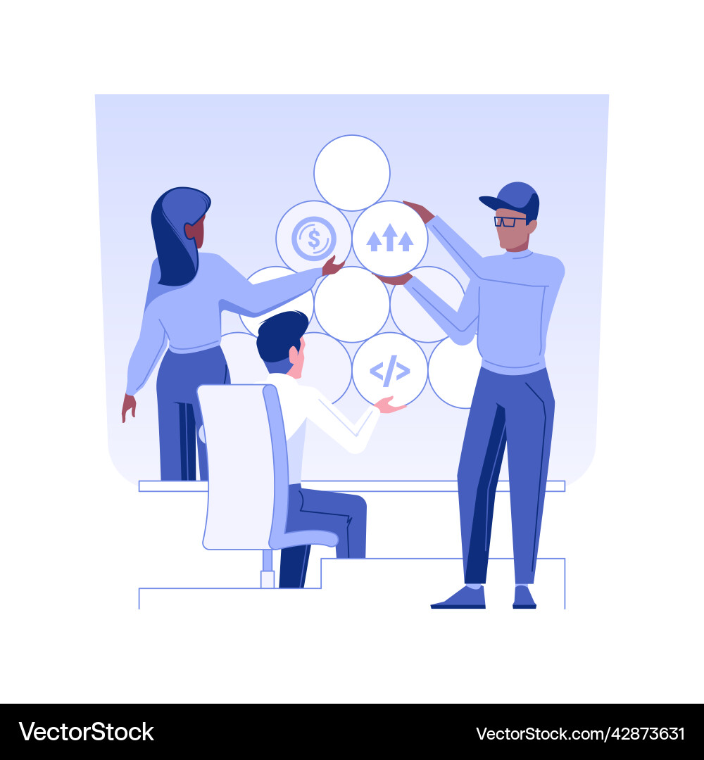 Project implementation isolated concept Project implementation isolated concept Vector Image