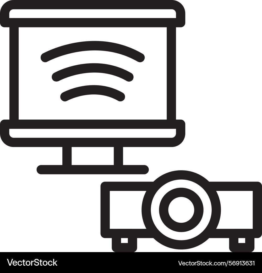 Projector linear style icon design vector image
