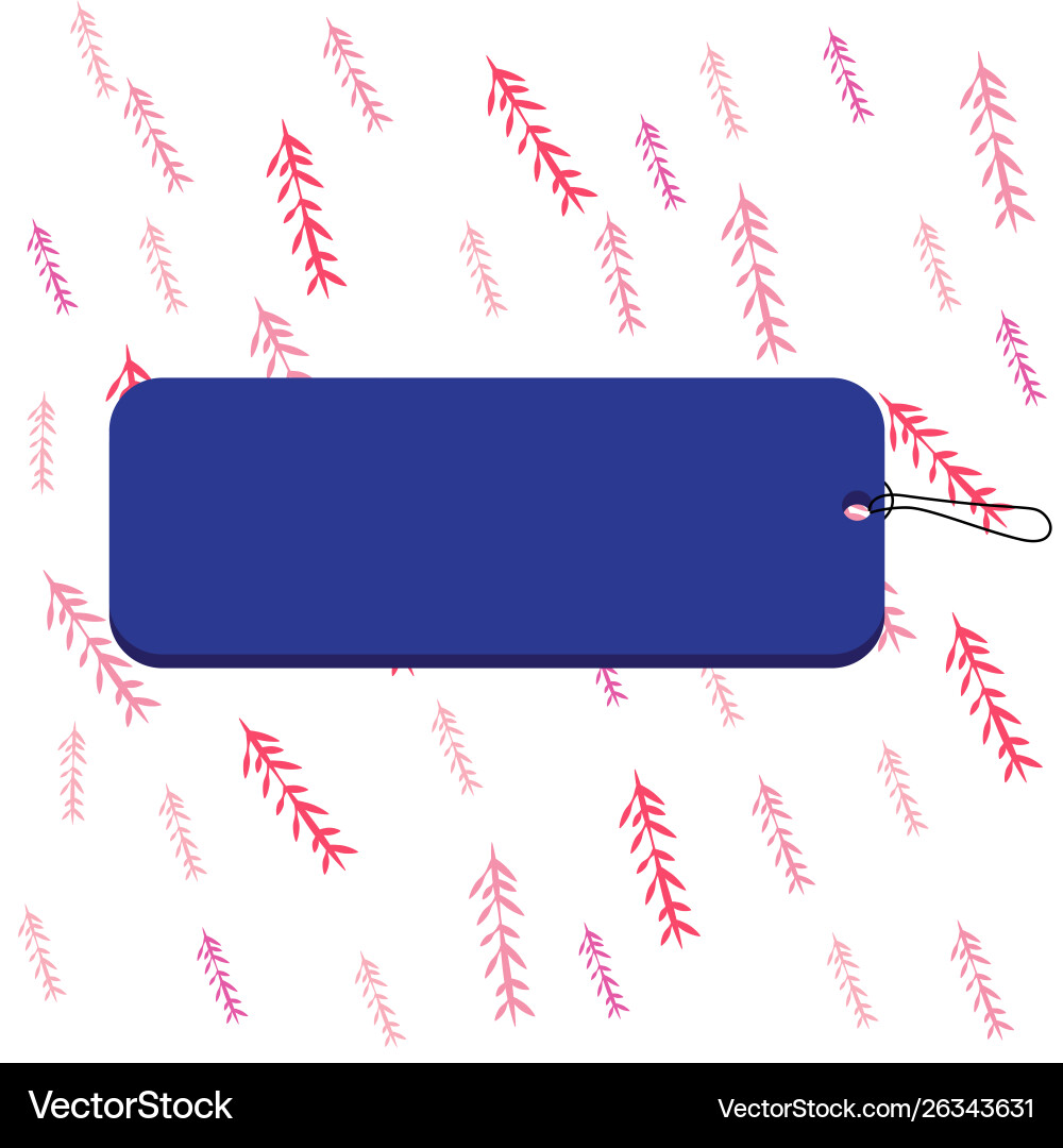 Rectangle shaped empty colored label attached Rectangle shaped empty colored label attached vector image