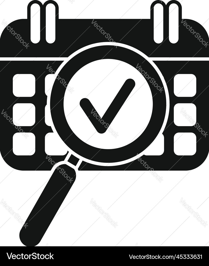 Search calendar task icon simple event Search calendar task icon simple event vector image