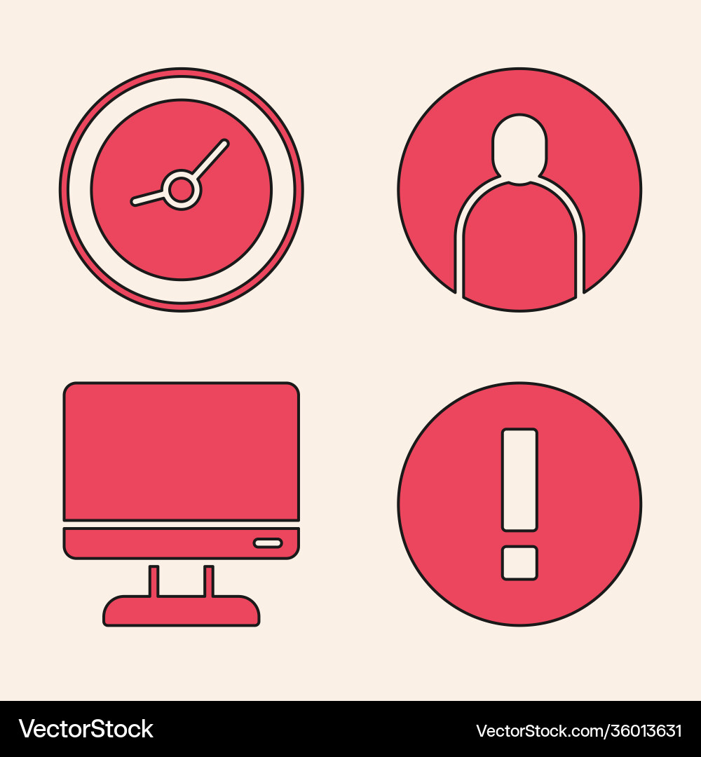 Set information clock create account screen Set information clock create account screen vector image