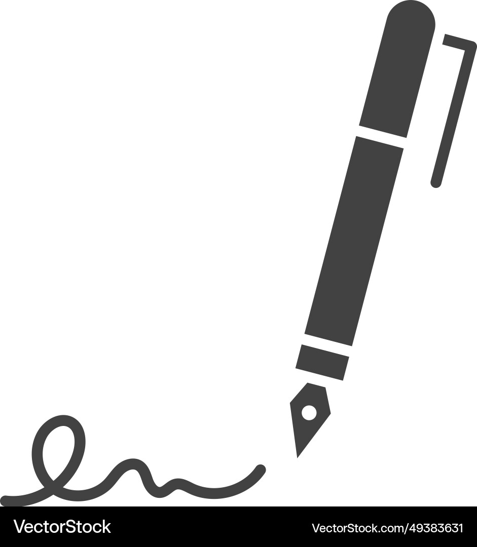 Signatures icon image Vector Image