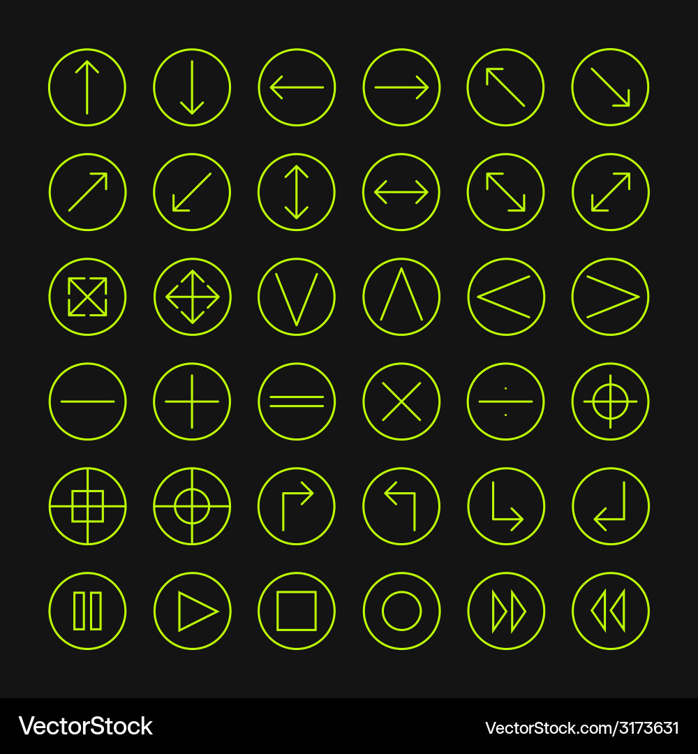 Thin icons set for web and mobile line simple Vector Image