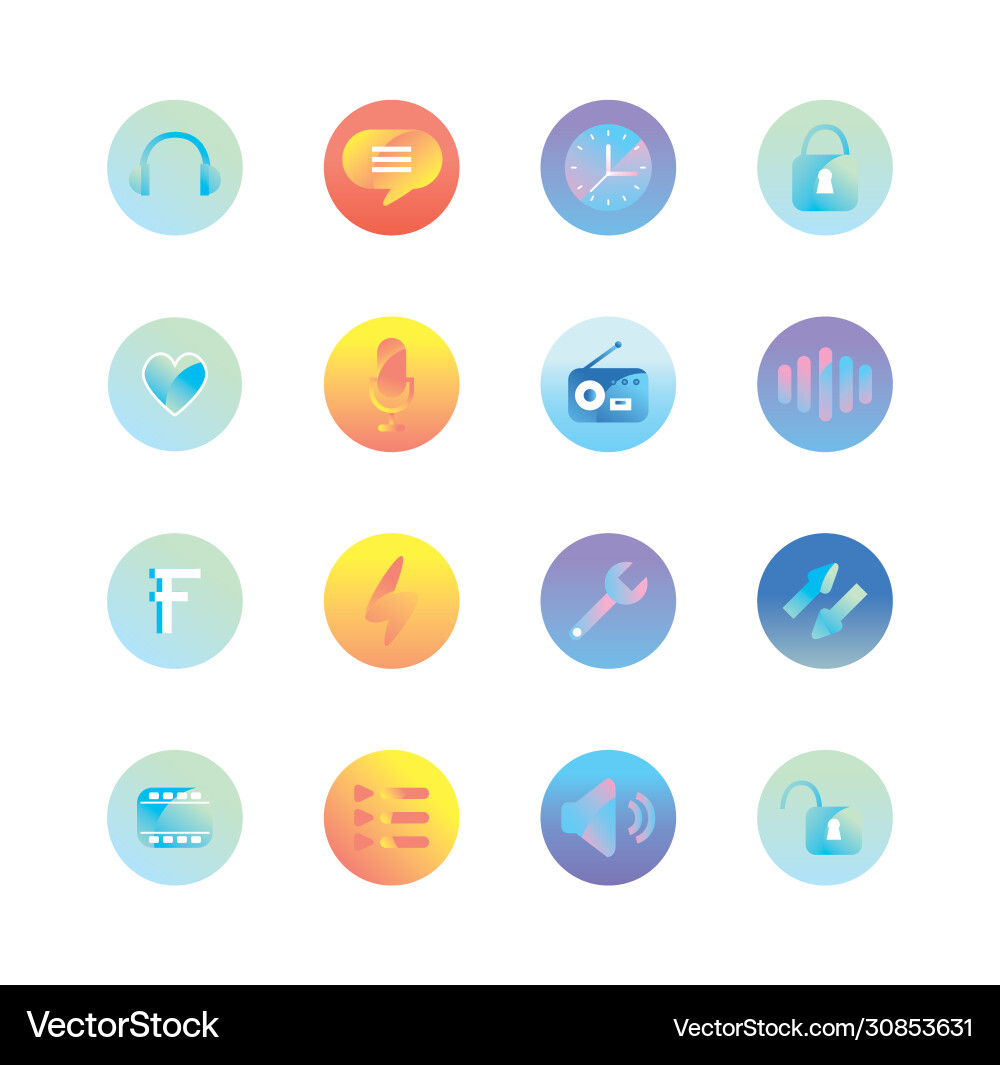 Thumb up gradient style icon design vector image