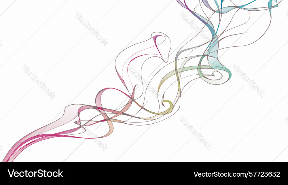 Abstract flowing colorful lines dynamic design Vector Image
