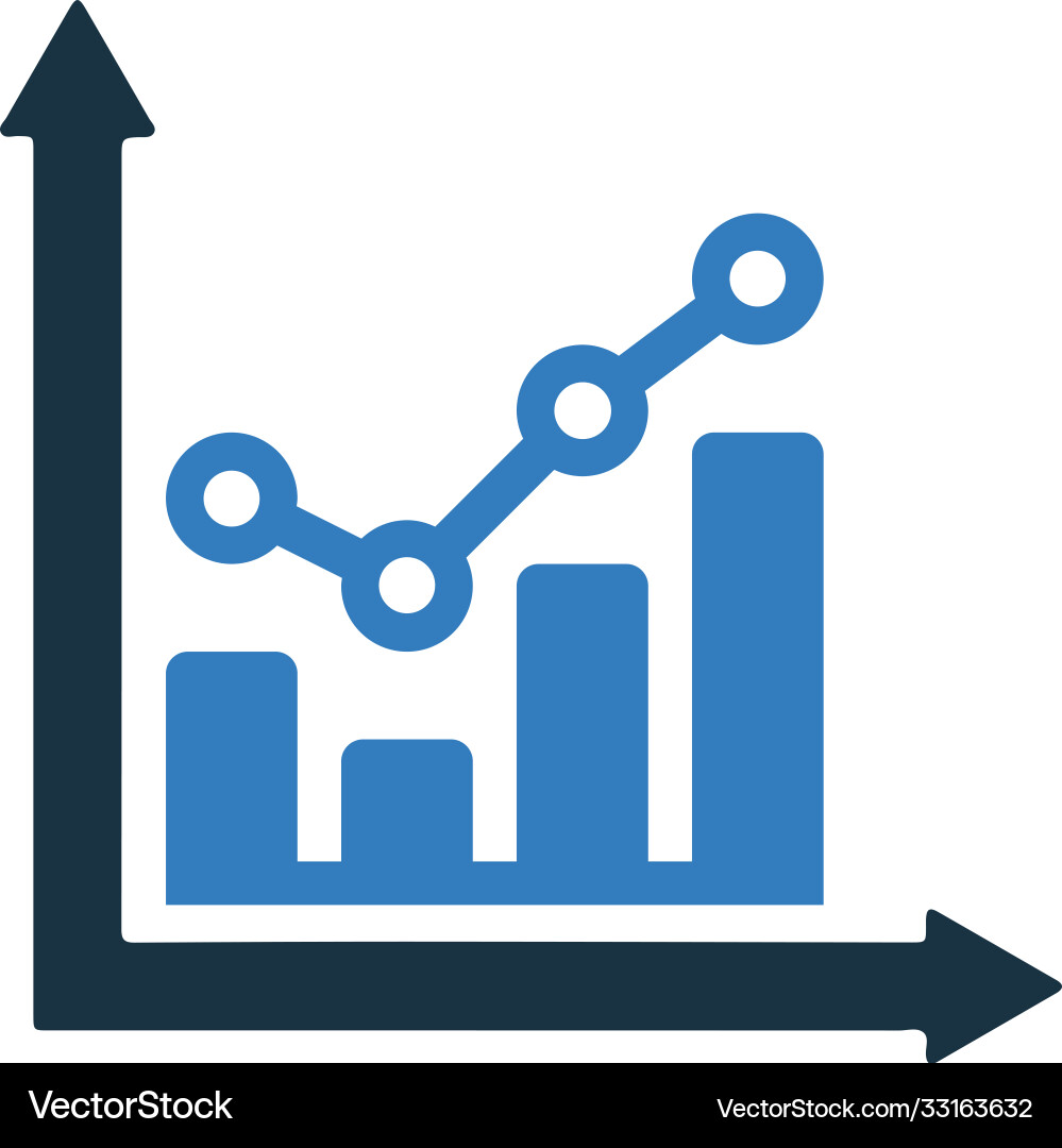 Analytics chart graph icon design Vector Image