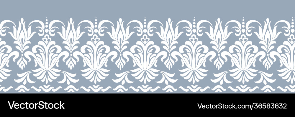 Damask border element and page decoration Damask border element and page decoration vector image
