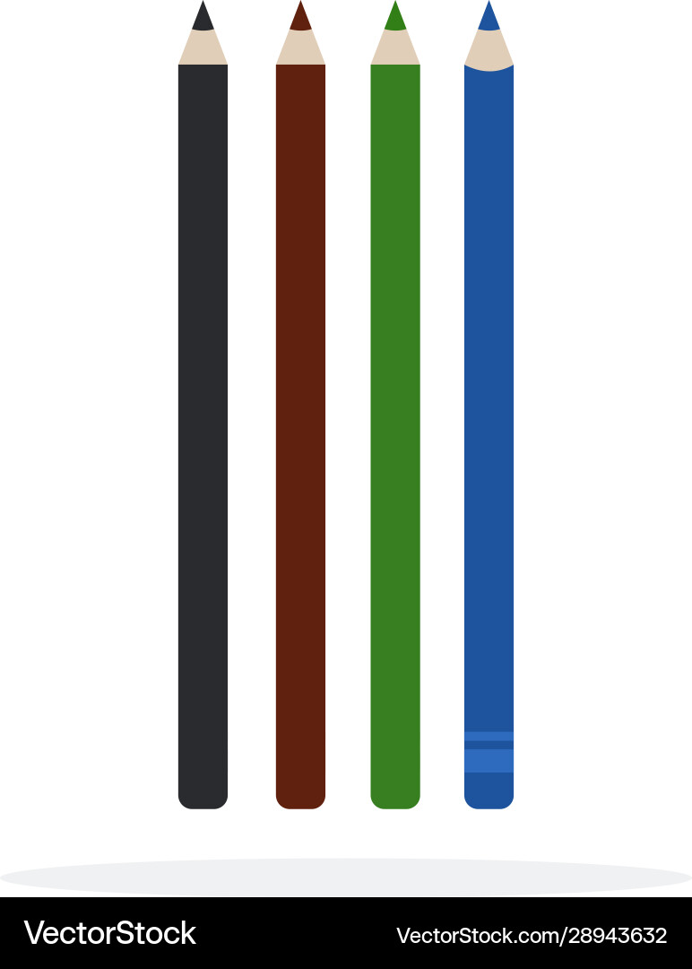 Eyeliners flat material design isolated object Vector Image