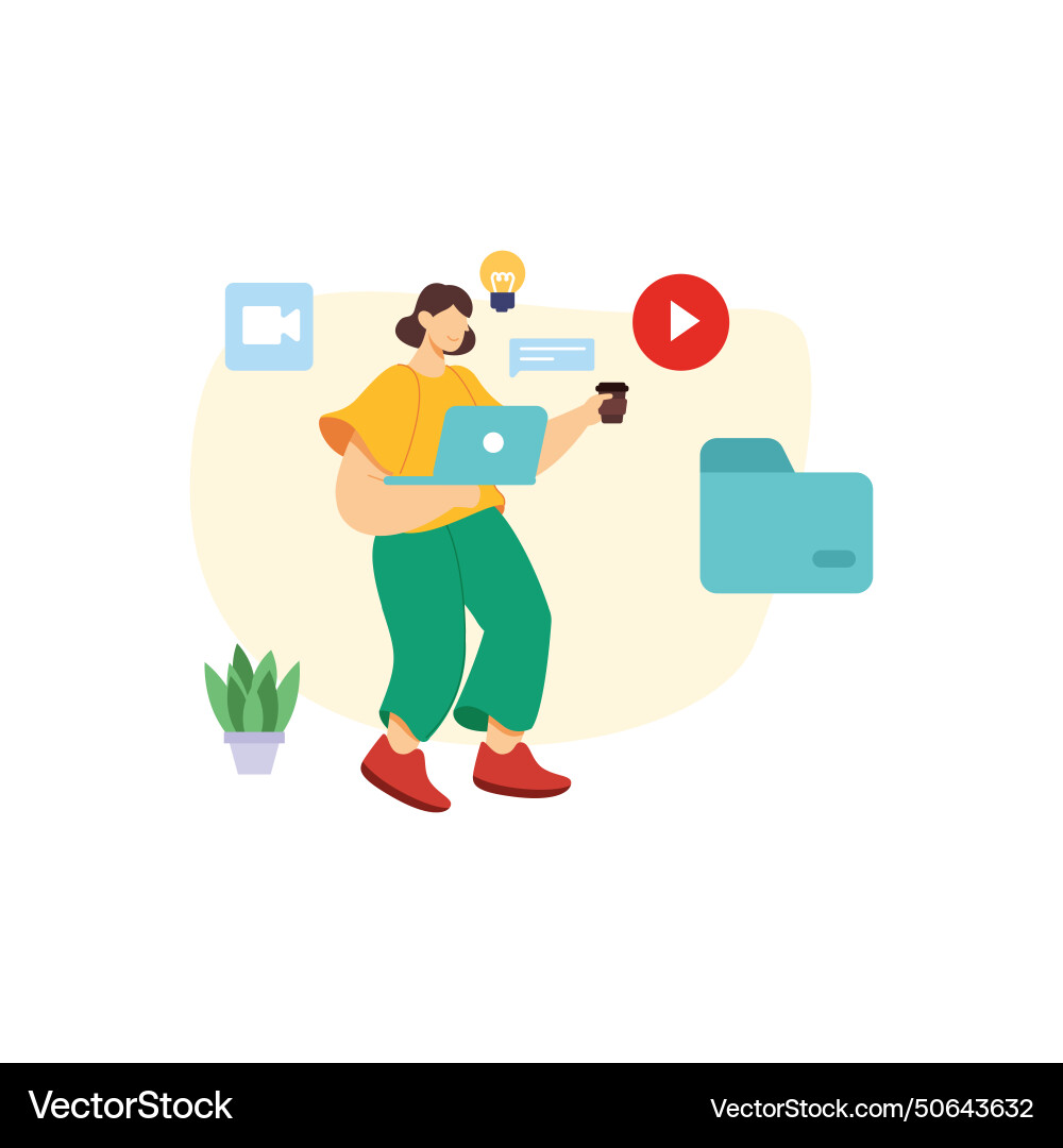 Free working space Royalty Free Vector Image - VectorStock