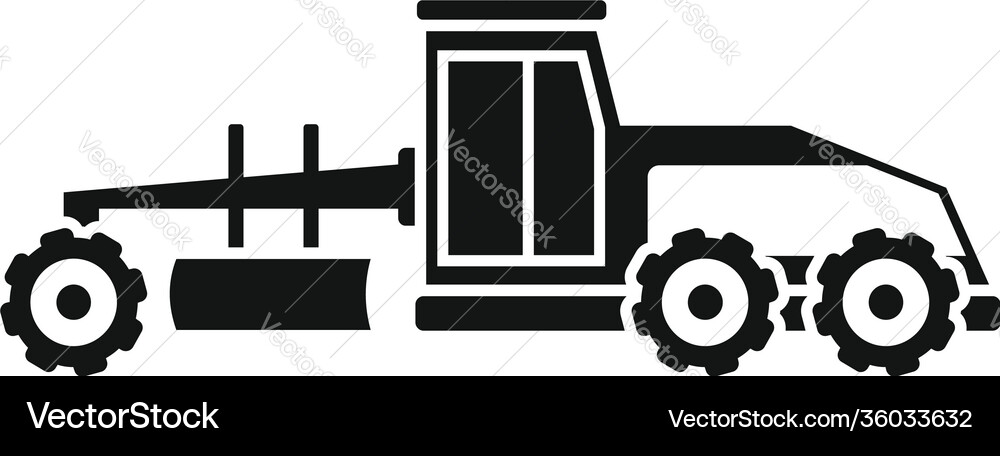 Grader machine vehicle icon simple style Grader machine vehicle icon simple style vector image