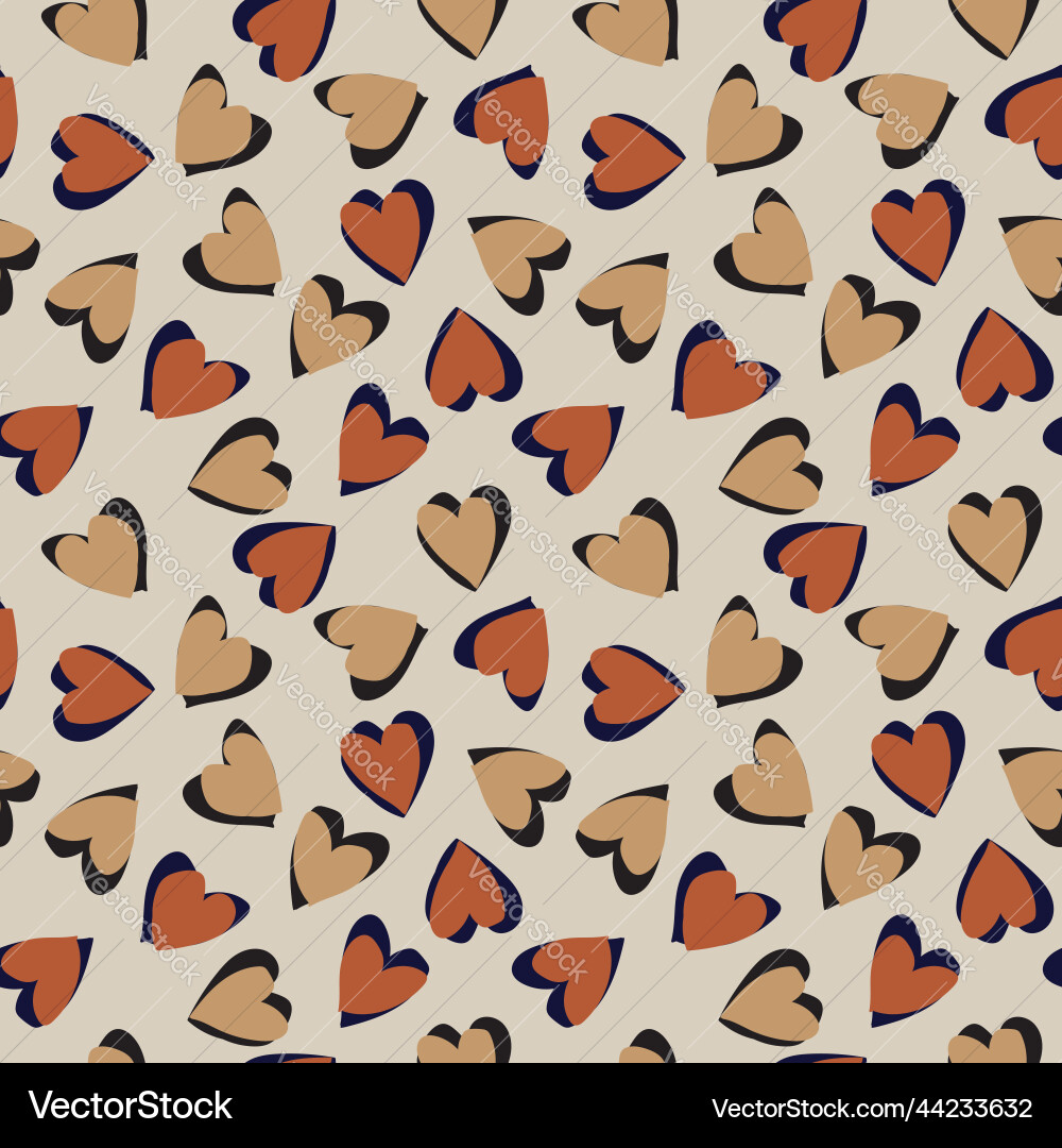 Heart shape seamless pattern design Vector Image