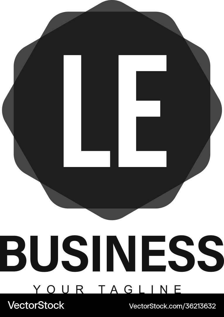 Le initial a logo design with abstract style Le initial a logo design with abstract style Vector Image