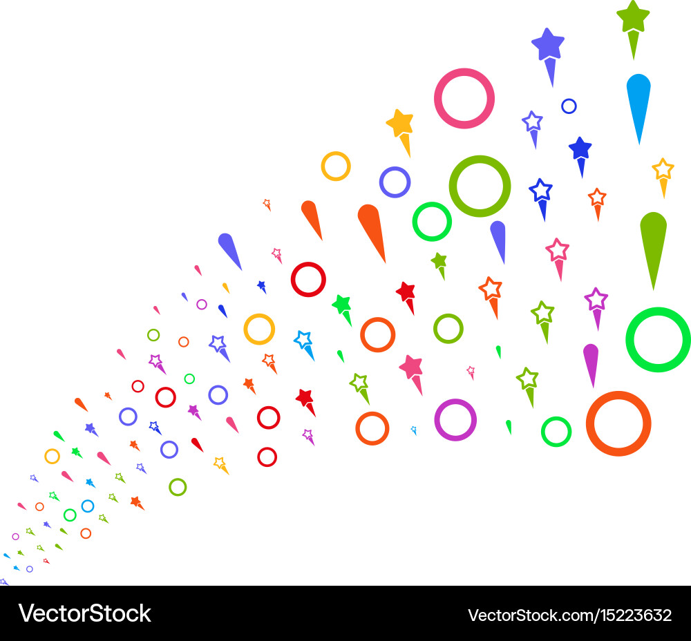 Source stream of confetti stars vector image