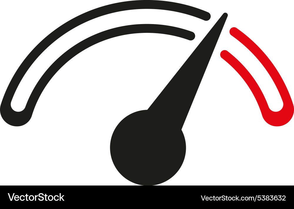 Tachometer speedometer and indicator icon vector image