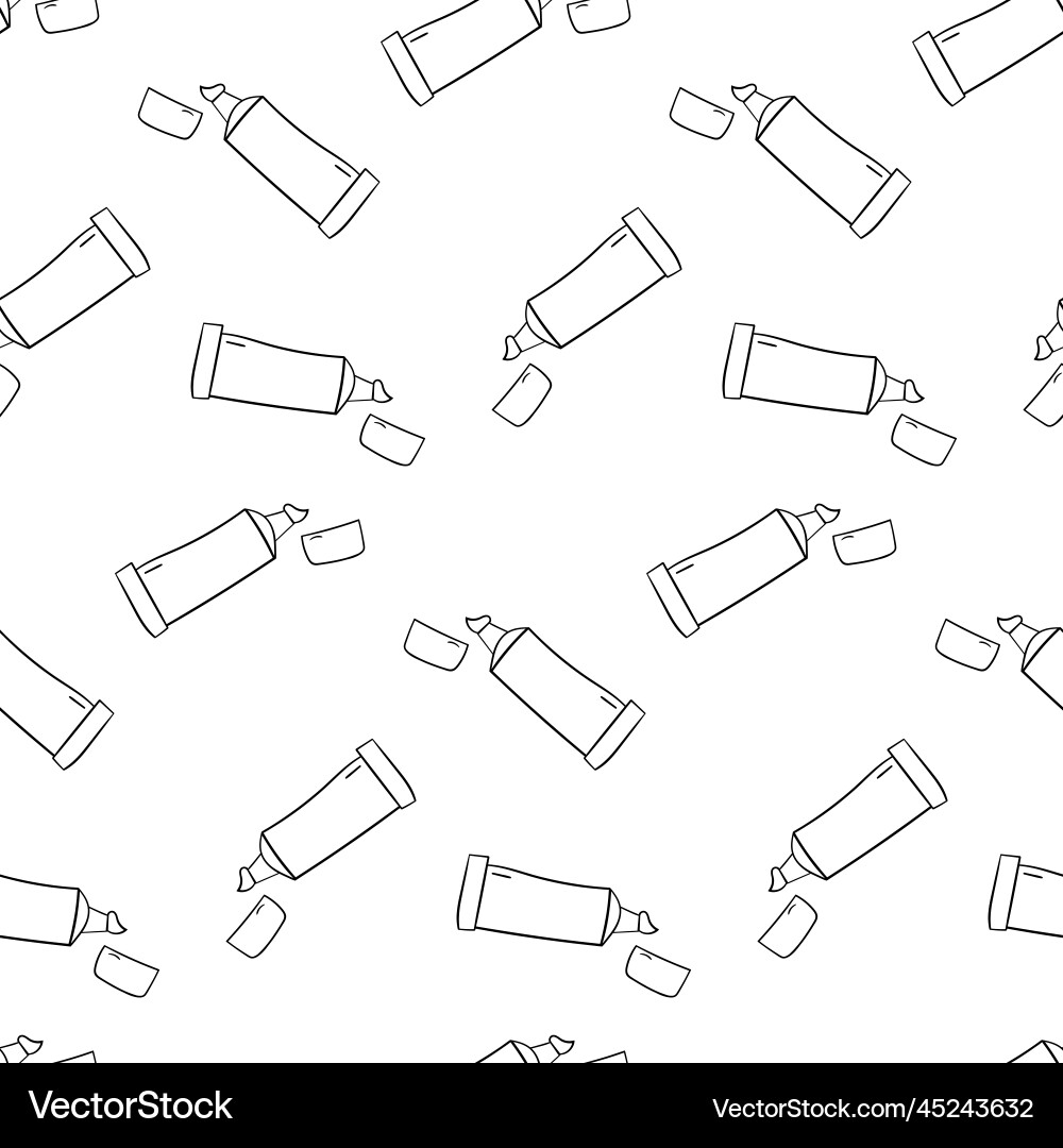 Tube with an open cap pattern Vector Image