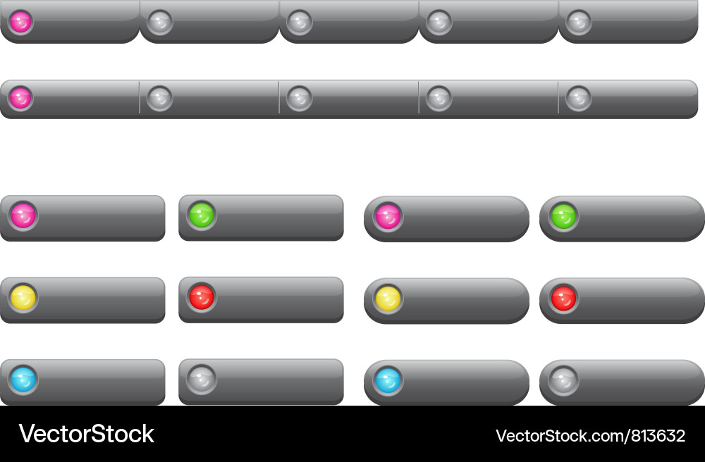 Web buttons vector image