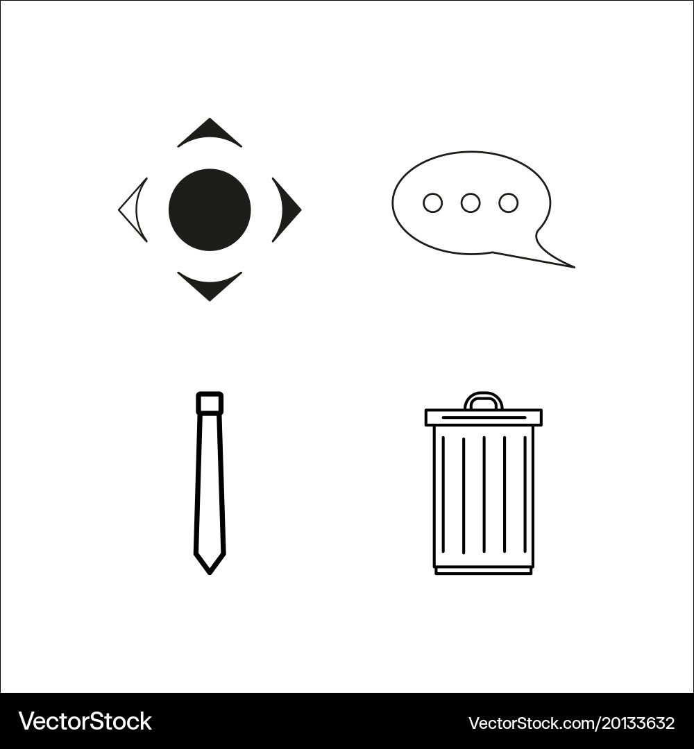 Web simple linear icon setsimple outline icons vector image