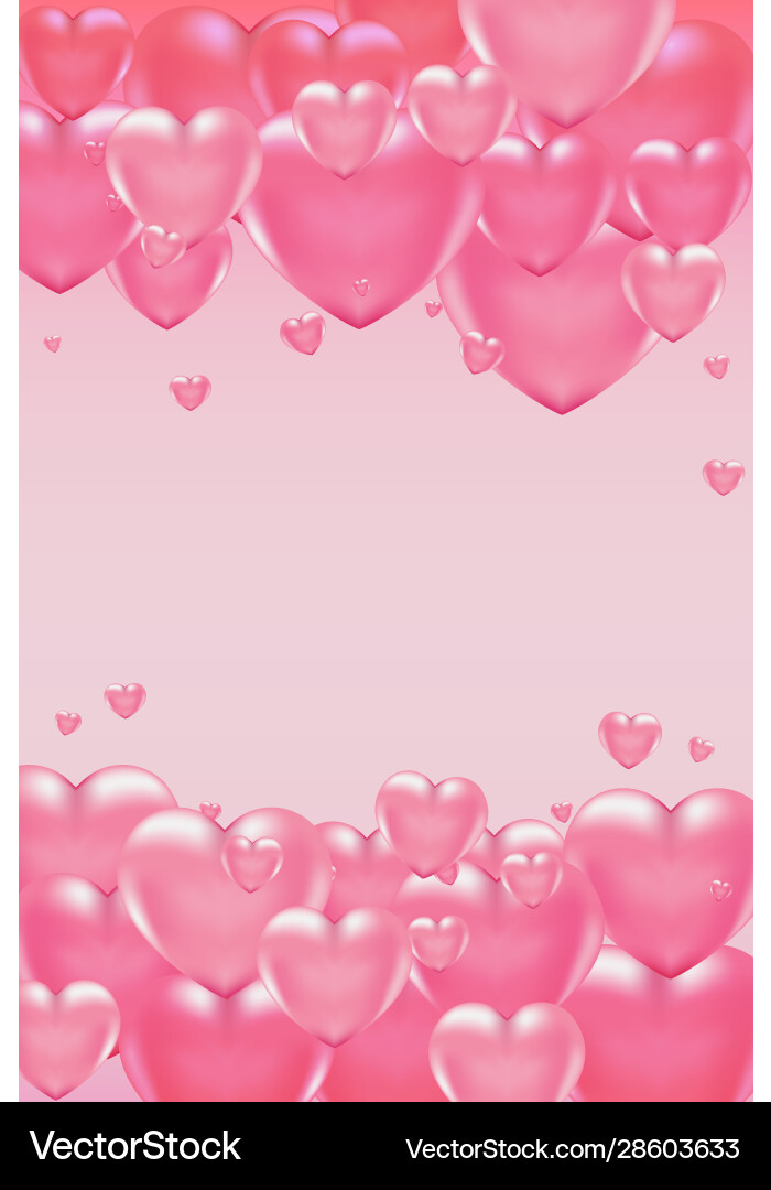 3d saint valentine s day pink heart 3d saint valentine s day pink heart vector image