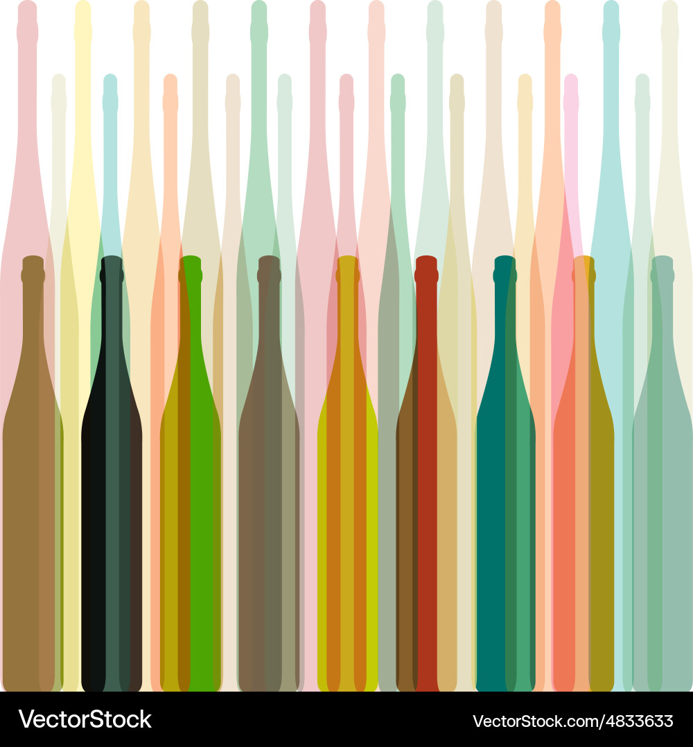Background with bottles Vector Image