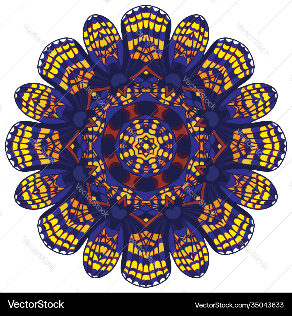 Beautiful circular background fractal image Vector Image
