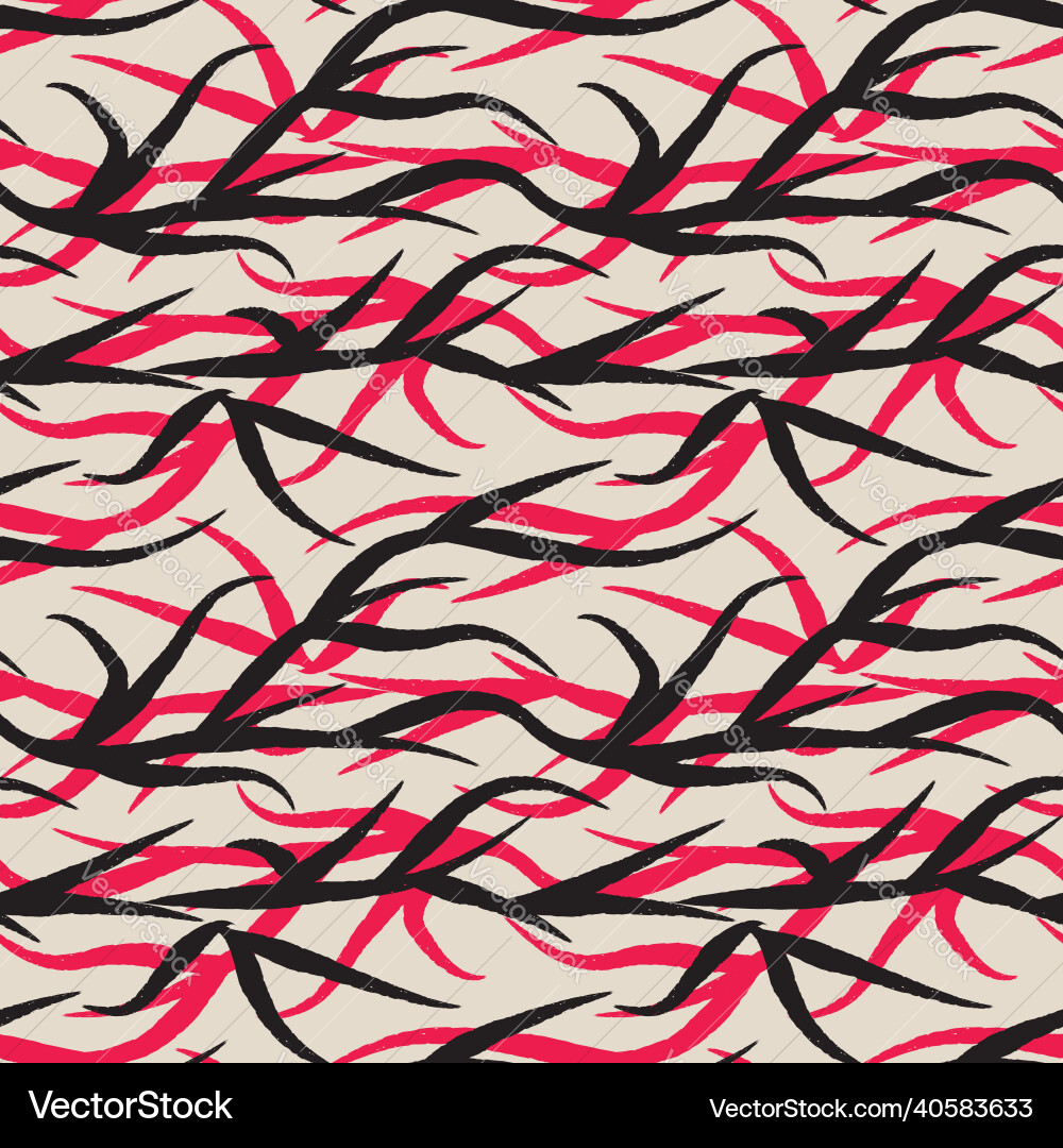 Black red blots lines seamless pattern Black red blots lines seamless pattern vector image