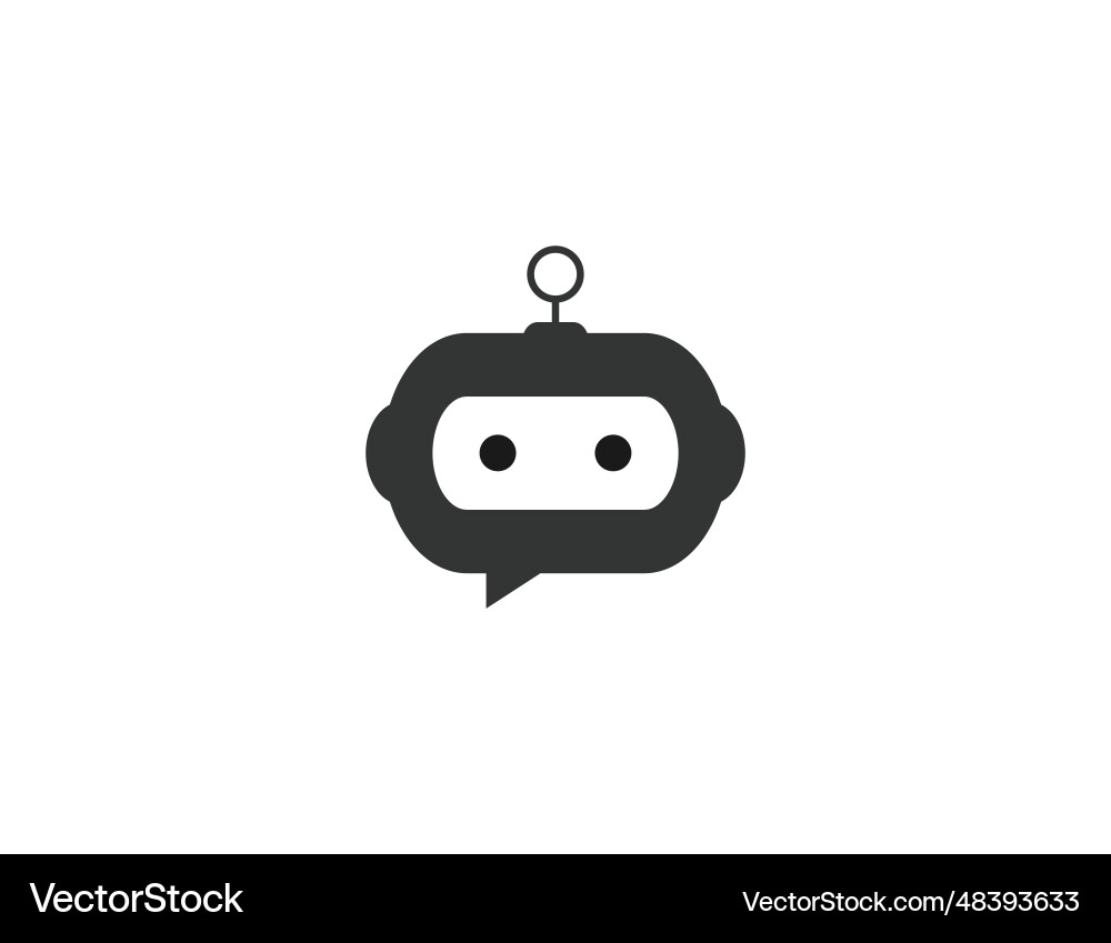 Chatbot robot app icon vector image