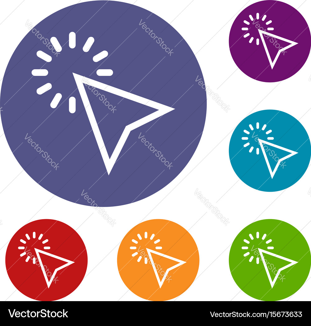 Click icons set Vector Image