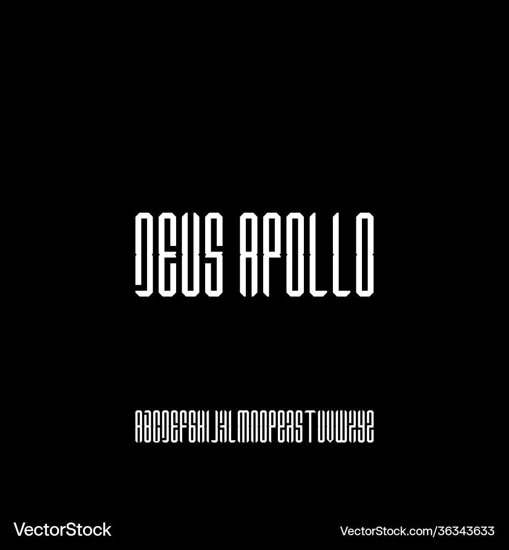 Deus Apollo Font - Elegant Display vector image