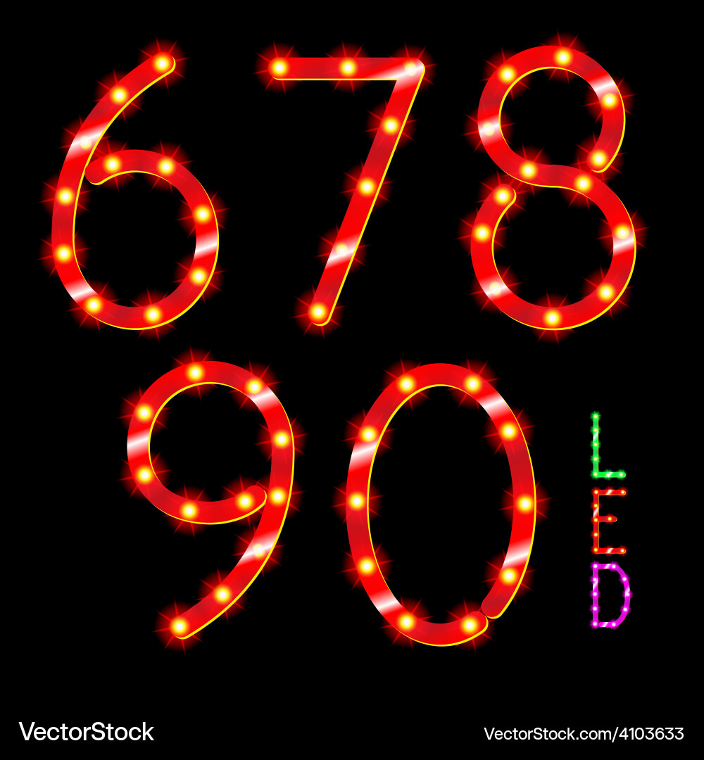 Digits Vector Image