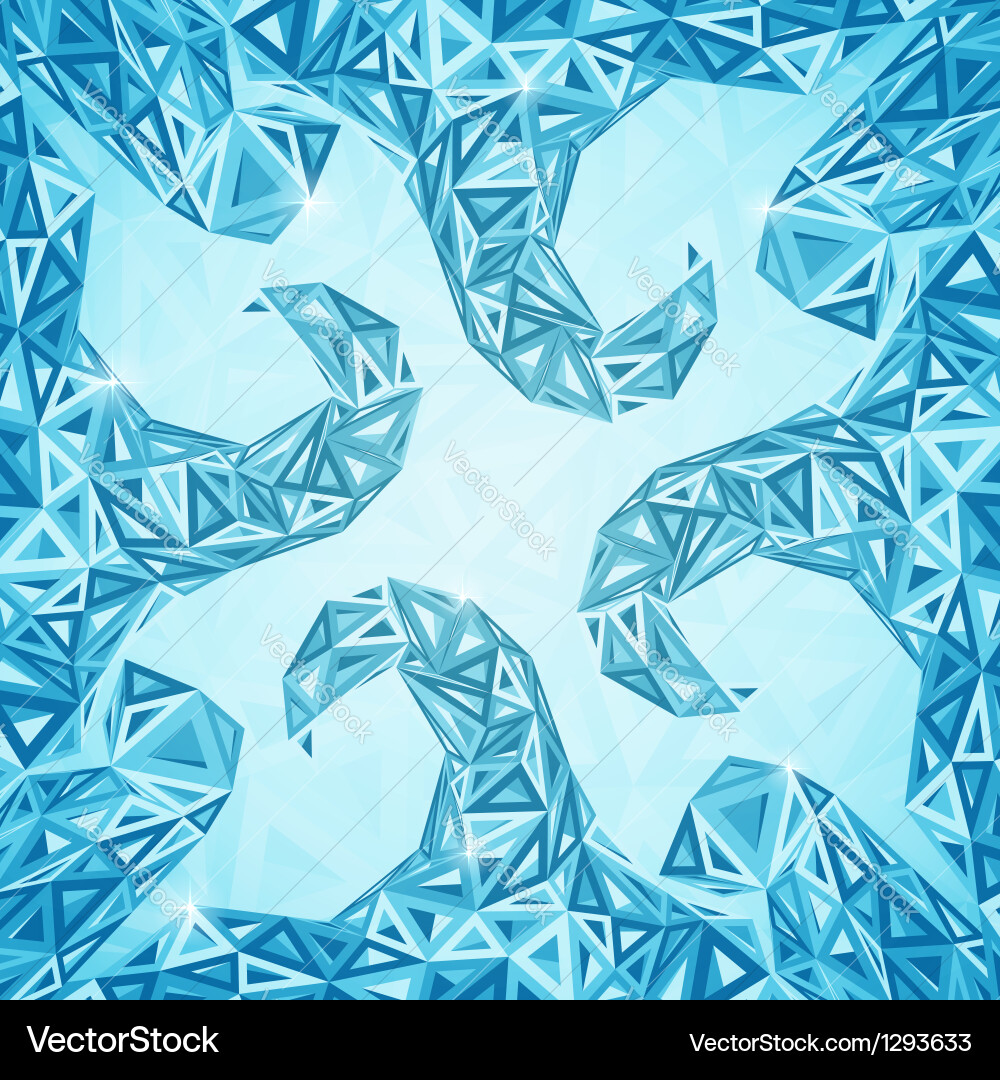 Dynamic Ice Waves Pattern vector image