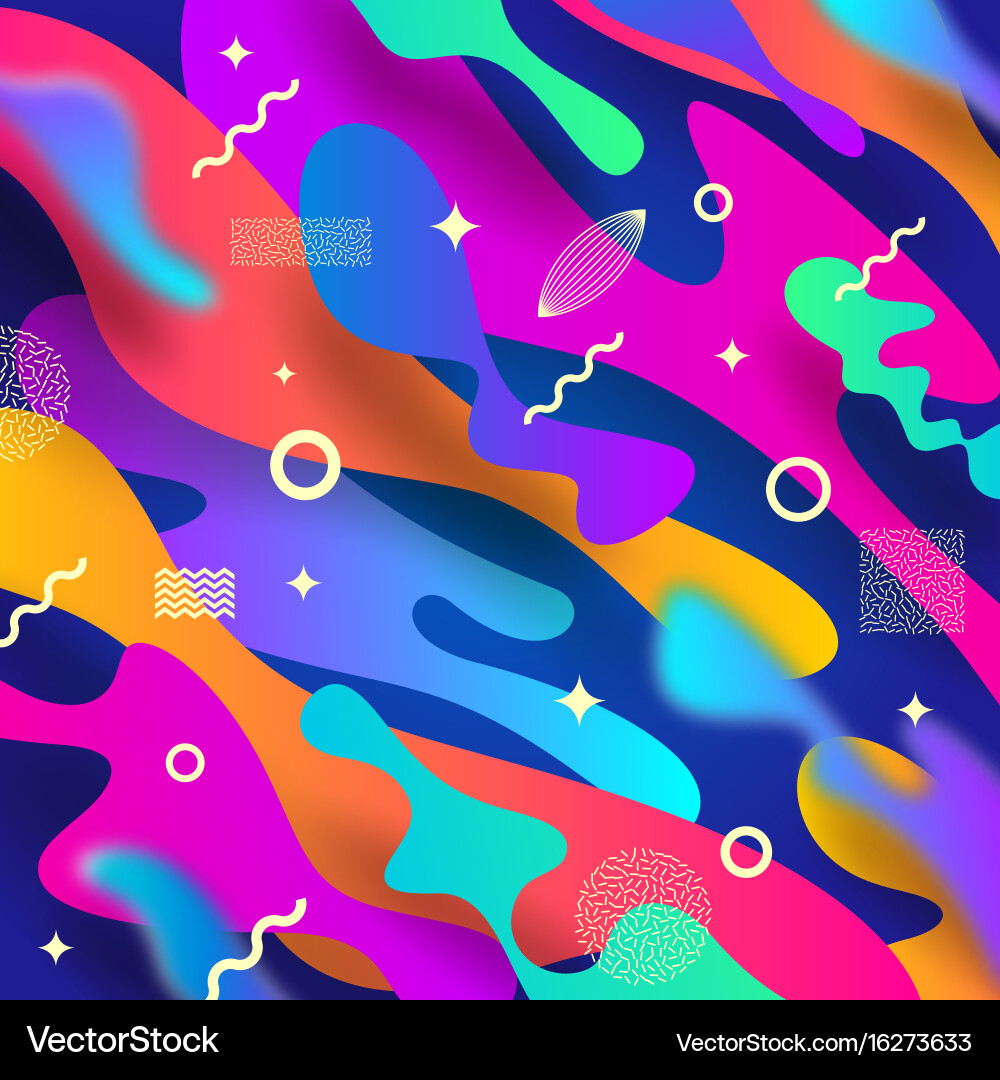 Dynamic Multicolor Shape Background Vector Image