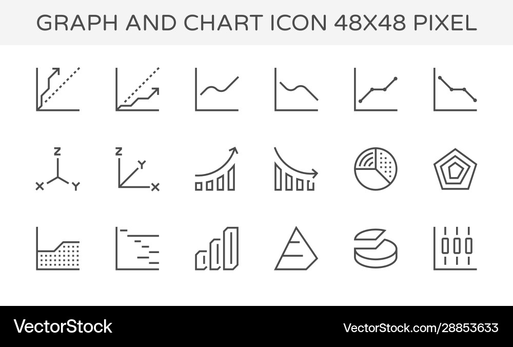 Graph chart icon vector image