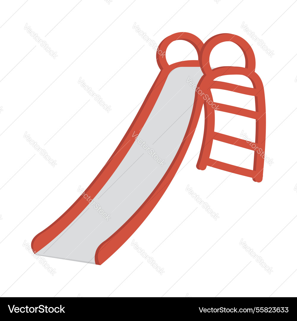 Having fun on playground slide Having fun on playground slide vector image