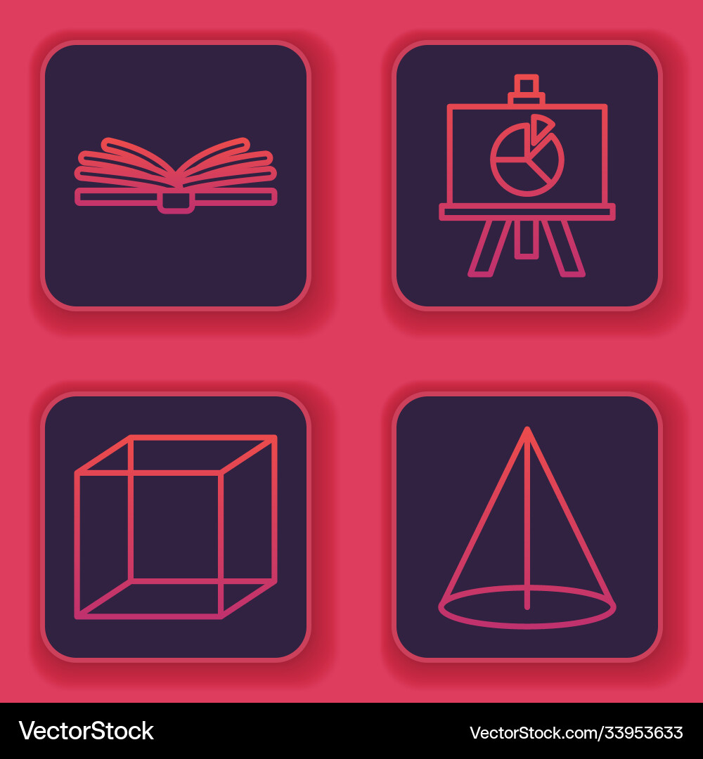 Set line mobile calculator interface function Vector Image