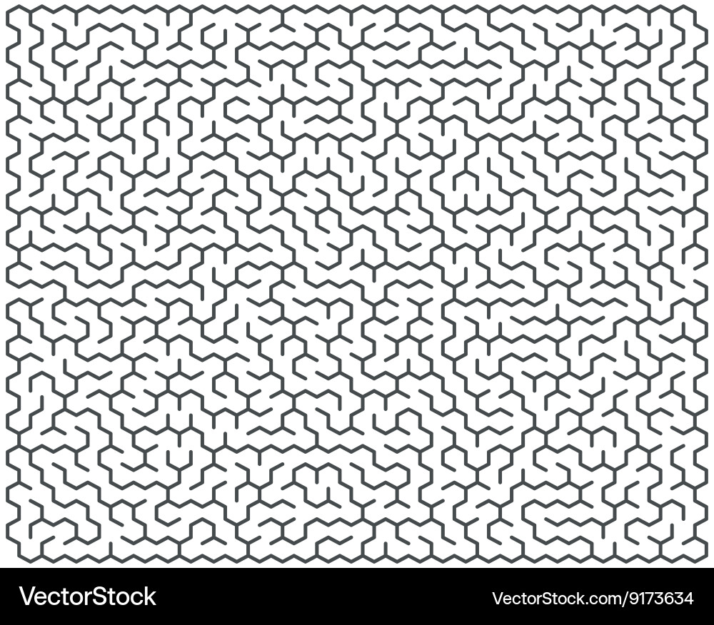 Abstract maze of high complexity vector image
