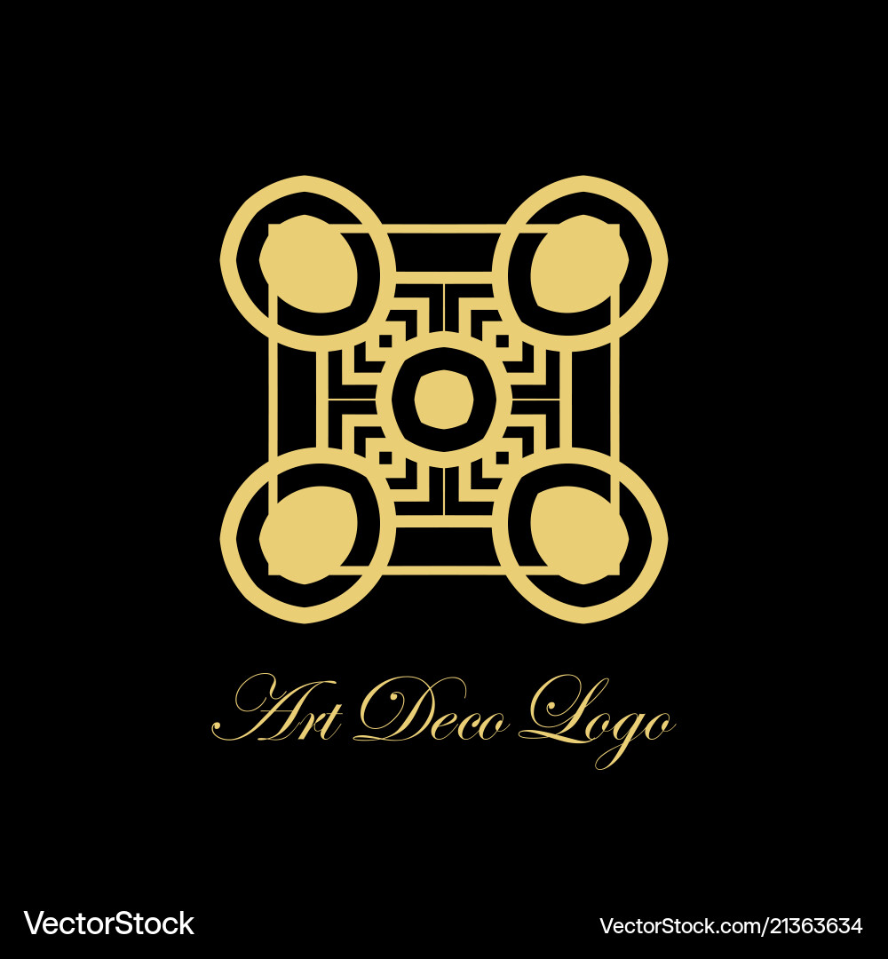Art deco logo Art deco logo vector image