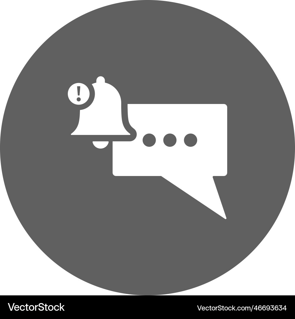 Chat notification icon gray graphics Vector Image