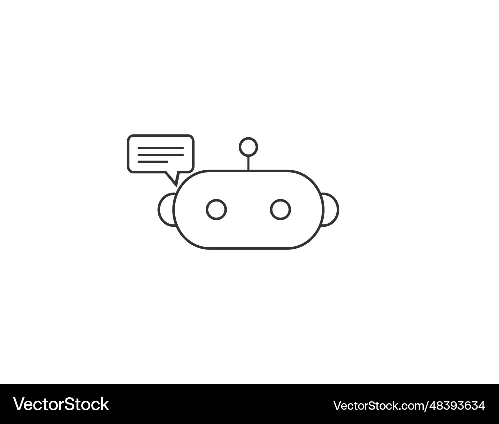 Chatbot robot app icon Chatbot robot app icon vector image
