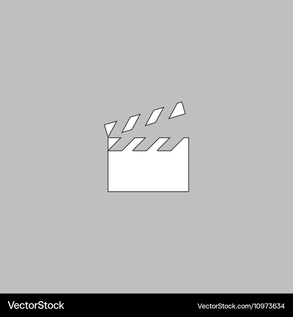 Clap board computer symbol Vector Image