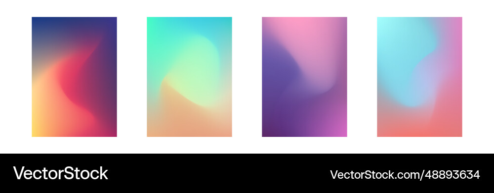 Cover gradient set color a4 design multicolor Cover gradient set color a4 design multicolor vector image