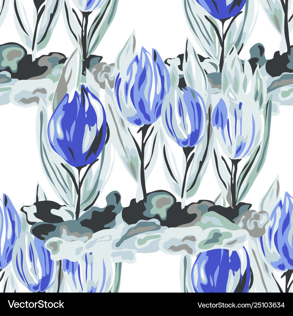 Floral seamless pattern Floral seamless pattern vector image