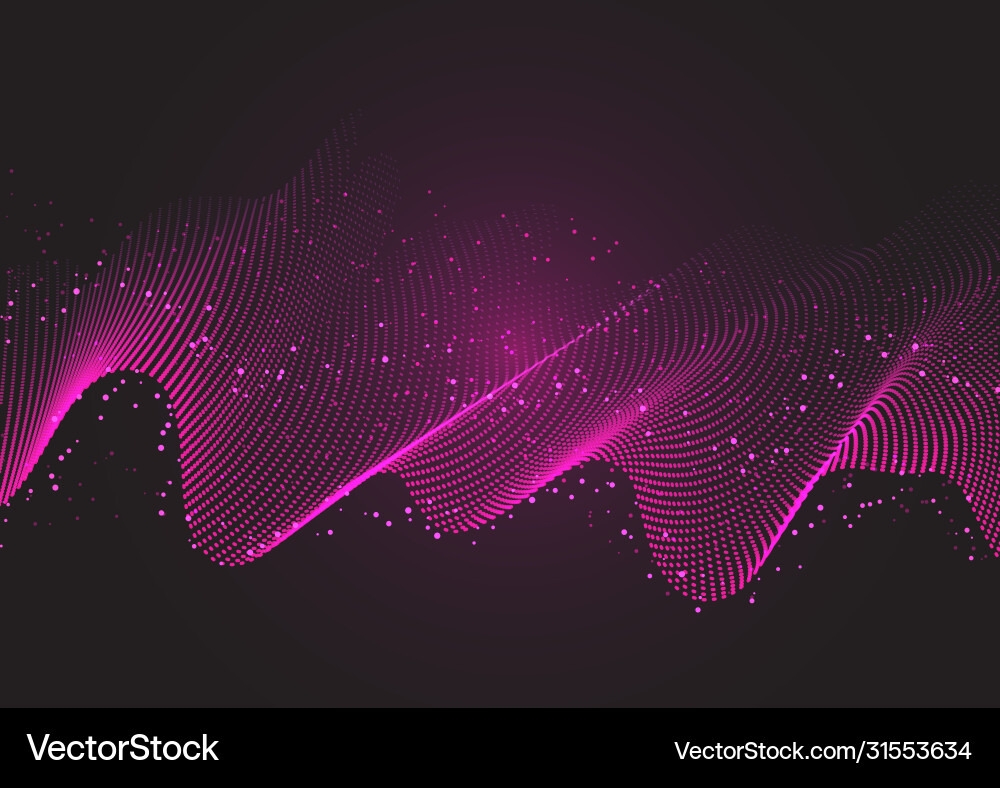Flowing dots abstract design background Vector Image