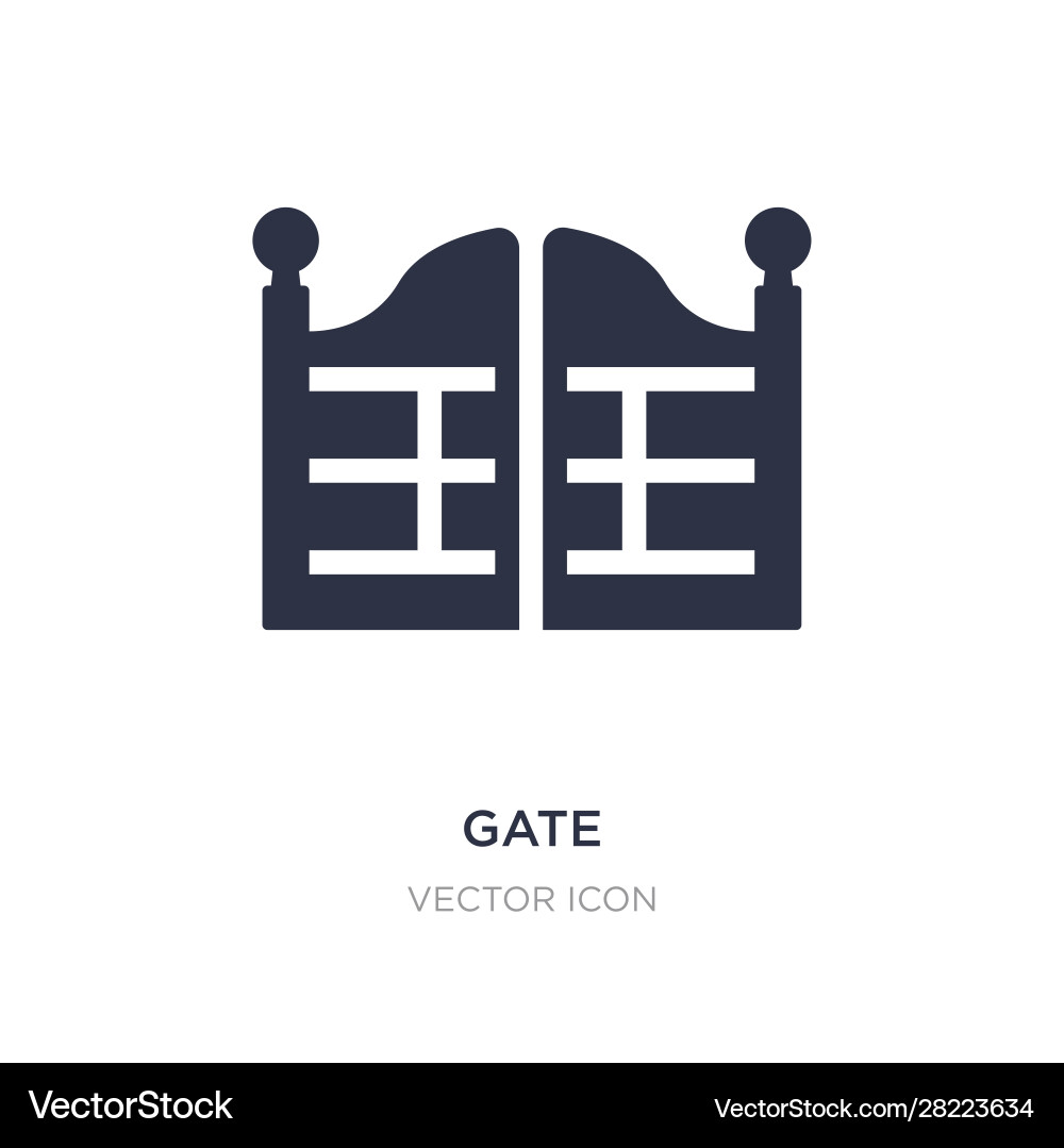 Gate icon on white background simple element from vector image