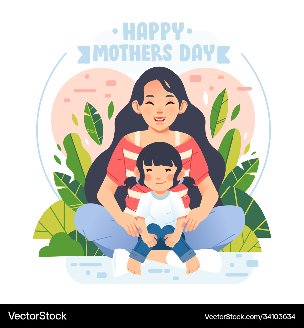 Glückliche Mütter Tag Plakat und Banner mit Mutter