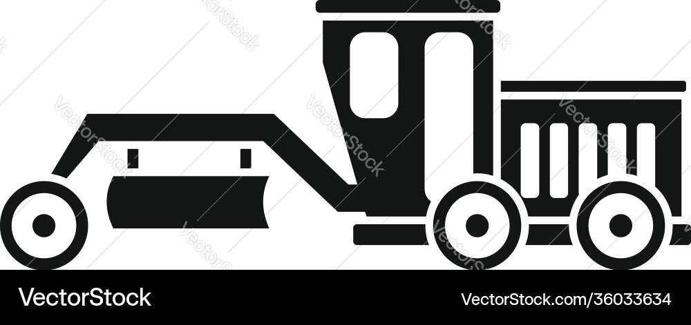 Grader machine demolition icon simple style vector image